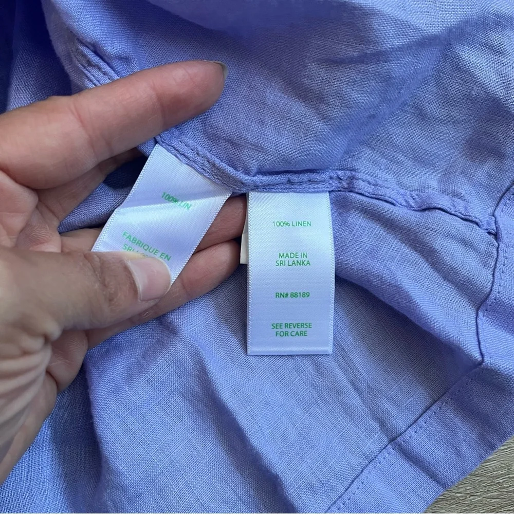 Lilly Pulitzer Sarasota Linen Tunic Top in Lillys Lilac SZ L - Picture 6 of 9